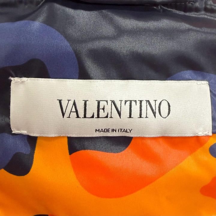 極美品□VALENTINO ヴァレンティノ TV3CNA315UL カモフラ柄 フーデッド ダウンジャケット マルチカラー 46 イタリア製 正規品 メンズ
