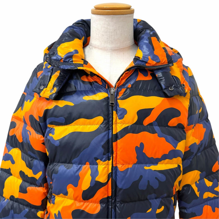 極美品□VALENTINO ヴァレンティノ TV3CNA315UL カモフラ柄 フーデッド ダウンジャケット マルチカラー 46 イタリア製 正規品 メンズ