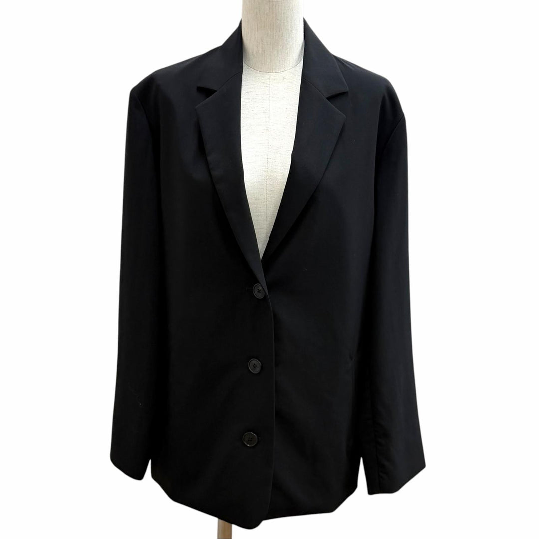 未使用品★THE ROW ザロウ 8885-W3893 ALOHA JACKET 裏地シルク100％ シングル ジャケット ブラック 0 イタリア製 正規品 レディース