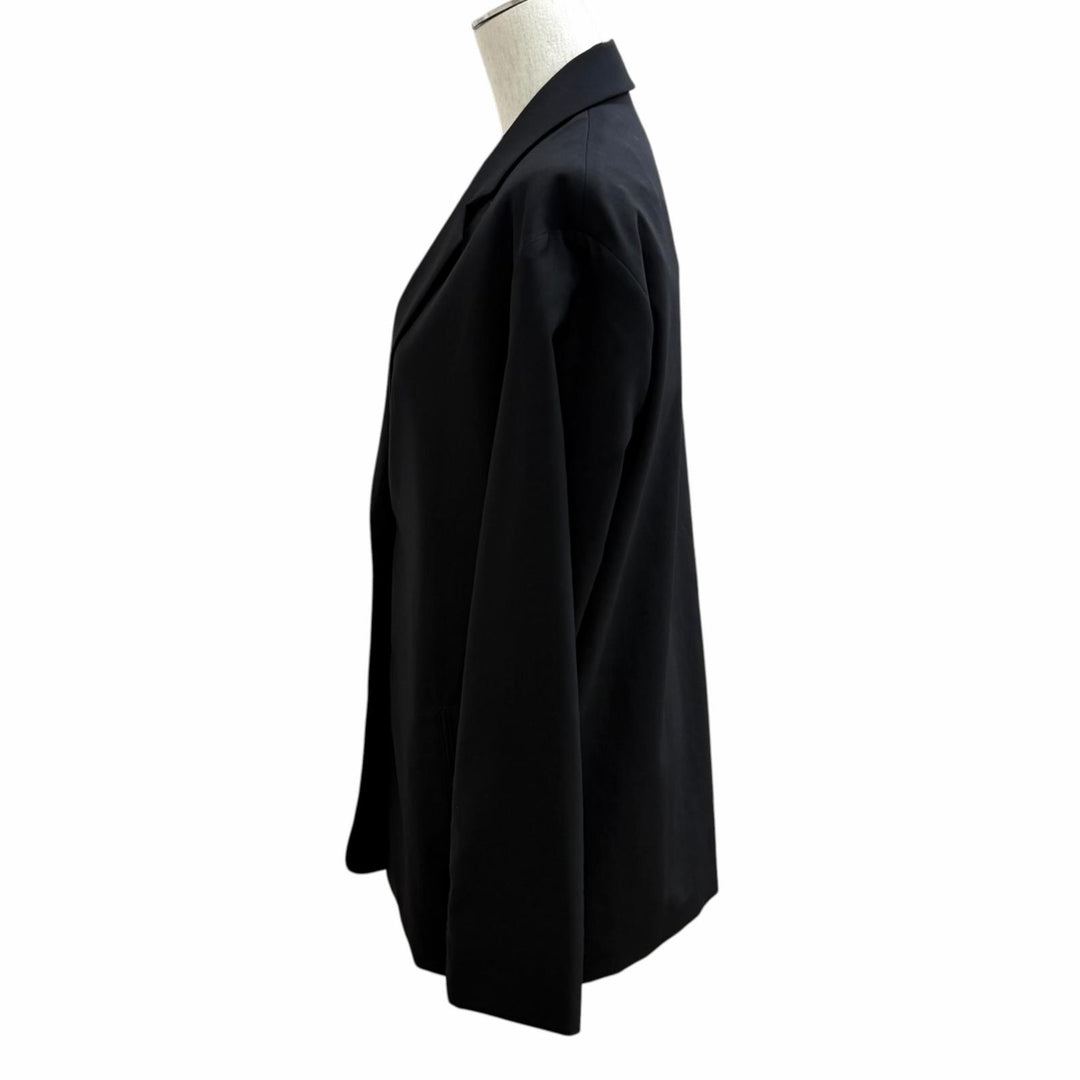 未使用品★THE ROW ザロウ 8885-W3893 ALOHA JACKET 裏地シルク100％ シングル ジャケット ブラック 0 イタリア製 正規品 レディース
