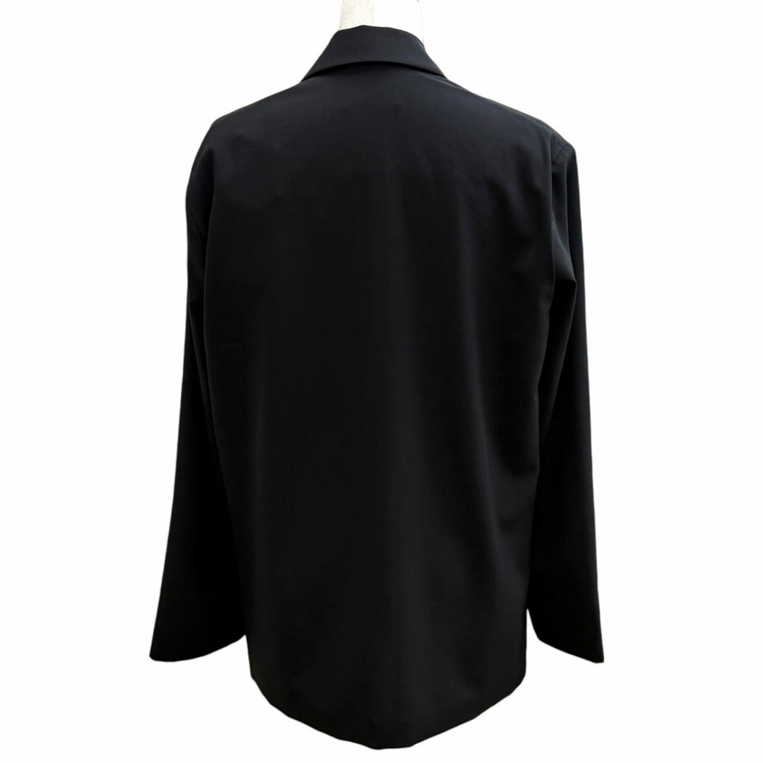 未使用品★THE ROW ザロウ 8885-W3893 ALOHA JACKET 裏地シルク100％ シングル ジャケット ブラック 0 イタリア製 正規品 レディース
