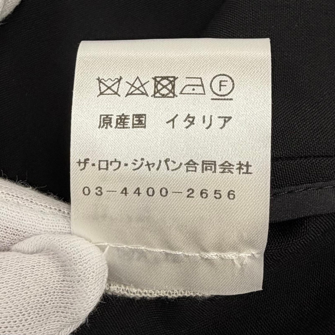 未使用品★THE ROW ザロウ 8885-W3893 ALOHA JACKET 裏地シルク100％ シングル ジャケット ブラック 0 イタリア製 正規品 レディース