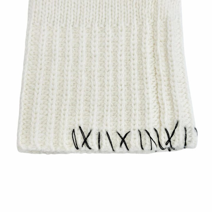未使用品△MARNI マルニ 25SS GCMD0589S0 ウール カシミヤ ビーズトリム プルオーバー 長袖 ニット セーター アイボリー 40 伊製 正規品