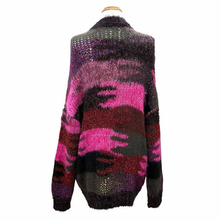 極美品△SAINT LAURENT PARIS サンローランパリ 529719 モヘア ウール ラメ グラデーション プルオーバー ニット ピンク系 XS 正規品