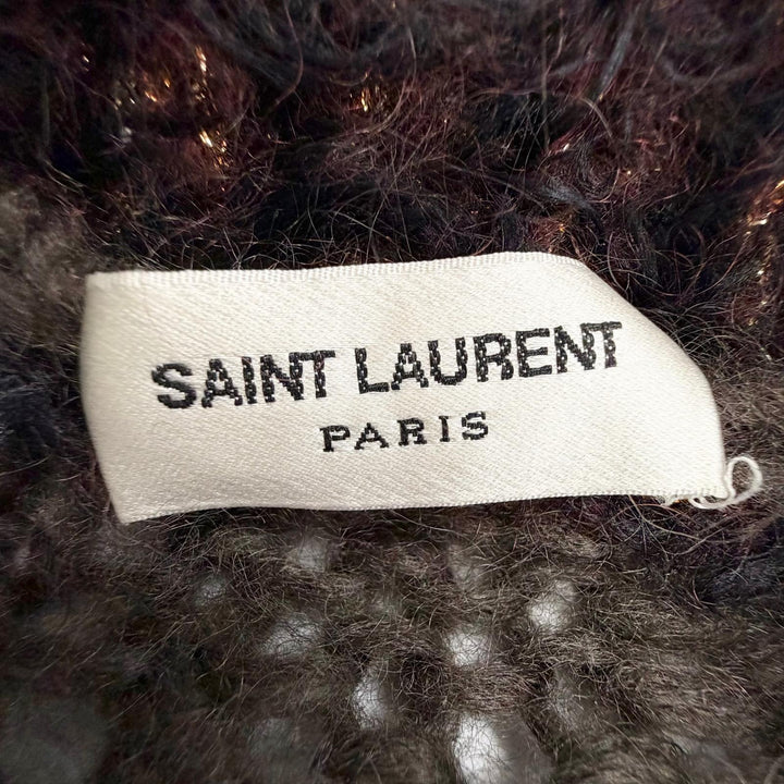 極美品△SAINT LAURENT PARIS サンローランパリ 529719 モヘア ウール ラメ グラデーション プルオーバー ニット ピンク系 XS 正規品