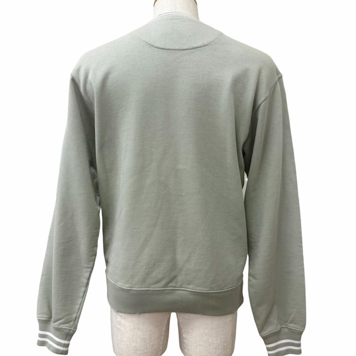 美品□PRADA プラダ 2024年製 UJL69B コットン100％ ダメージ加工 トレーナー スウェットシャツ ライトグリーン XS イタリア製 正規品