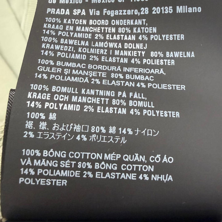 美品□PRADA プラダ 2024年製 UJL69B コットン100％ ダメージ加工 トレーナー スウェットシャツ ライトグリーン XS イタリア製 正規品