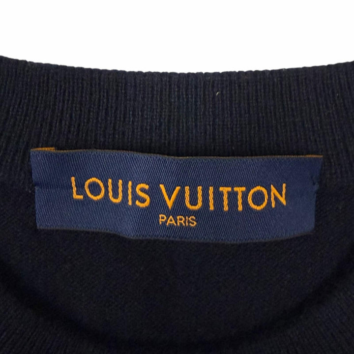 美品□LOUIS VUITTON NIGO ルイヴィトン ニゴー カシミヤ ウール インタルシア ジャガード ドラゴン セーター XS イタリア製 正規品