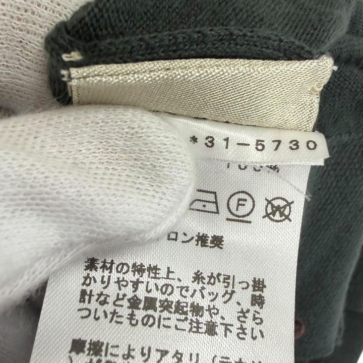 未使用品□HERMES エルメス 23SS コットン100％ シェーヌダンクル 金具デザイン 薄手 セーター カーキ XXL イタリア製 正規品 メンズ