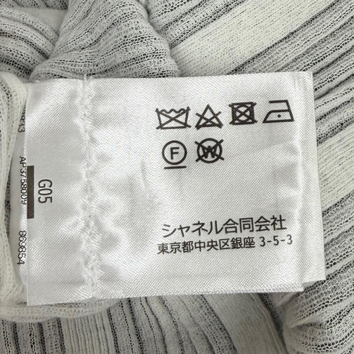 未使用品★CHANEL シャネル P81543K11855 ココビーチ ココマーク 半袖 トップス ブラック 34 イタリア製 正規品 レディース 保存袋付き
