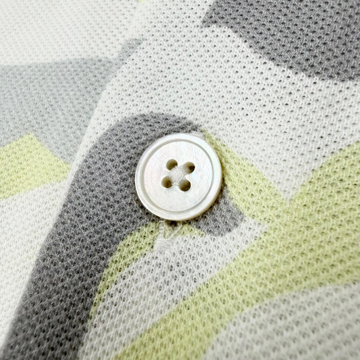 極美品▼HERMES エルメス 23SS 31-5751 パズル ヴェジタル コットン100% 半袖ポロシャツ ホワイト イエロー XL 伊製 正規品 メンズ