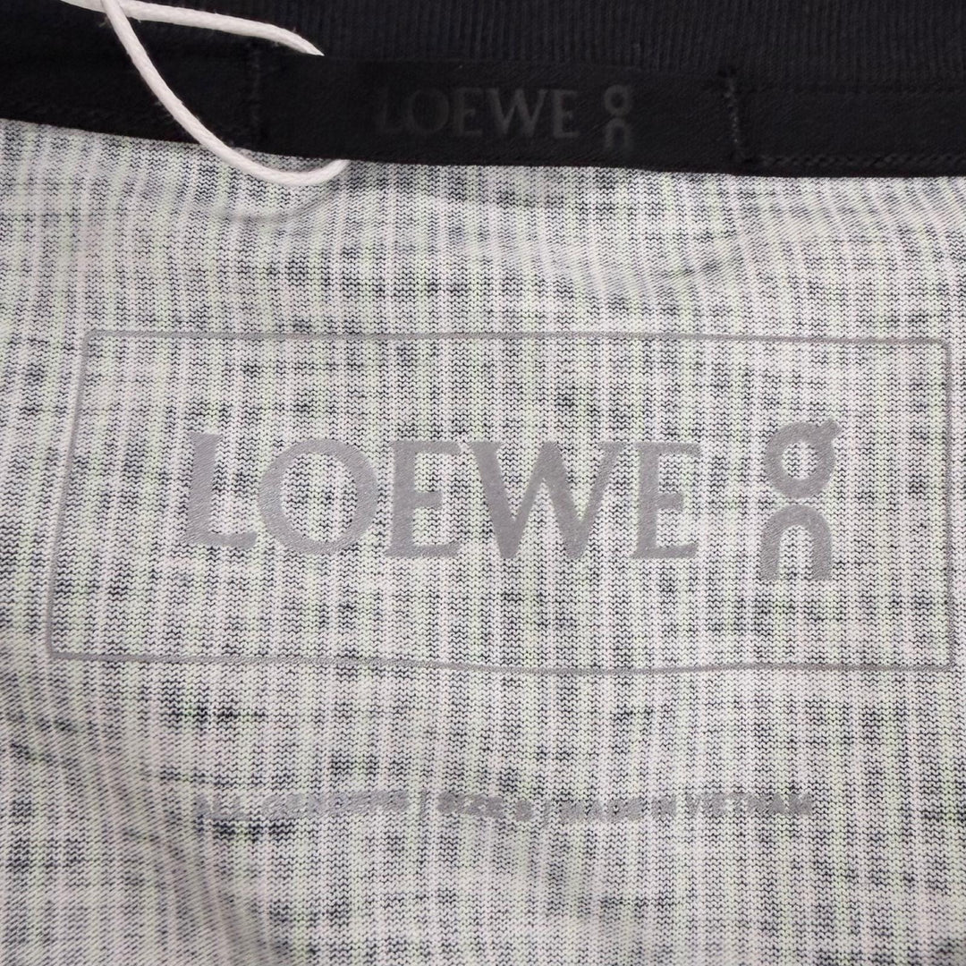 未使用品□LOEWE On ロエベ オン H929Y22X06 アクティブ ストライプ柄 ロゴ入り 半袖Ｔシャツ カットソー グリーン S 正規品 メンズ
