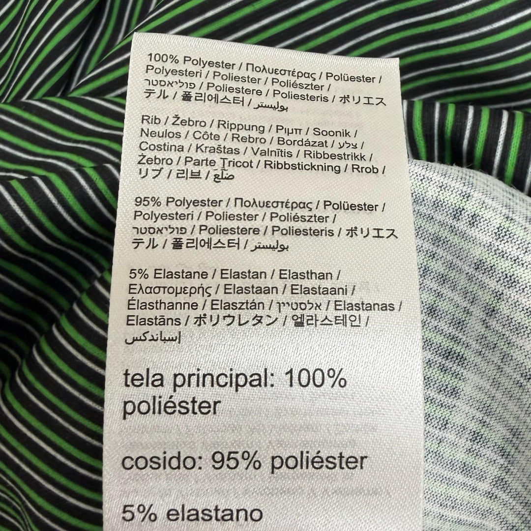未使用品□LOEWE On ロエベ オン H929Y22X06 アクティブ ストライプ柄 ロゴ入り 半袖Ｔシャツ カットソー グリーン S 正規品 メンズ