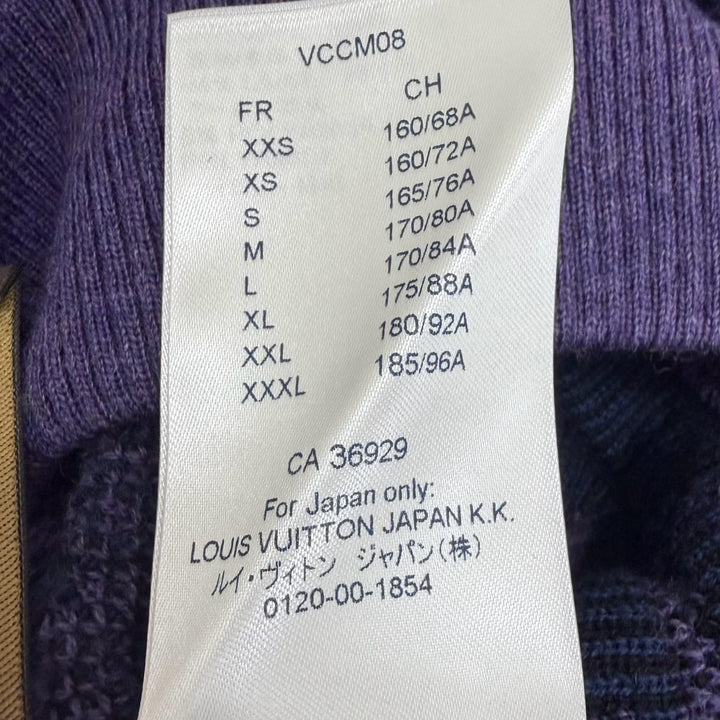 未使用品□LOUIS VUITTON ルイヴィトン オズの魔法使い ブリックロード Plain Rainbow セーター ネイビー パープル L イタリア製 正規品