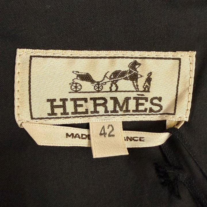 極美品□HERMES エルメス コットン セリエボタン クルードセル チノパンツ テーパードパンツ ネイビー 42 フランス製 メンズ オススメ