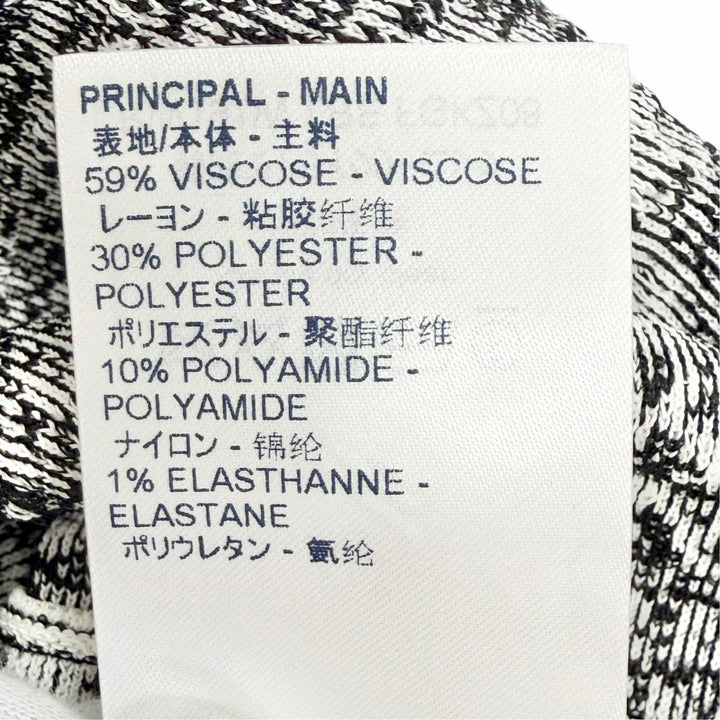 未使用品△LOUIS VUITTON ルイヴィトン 総柄 ジャガード ミニ フレアスカート ブラック ホワイト S イタリア製 正規品 レディース