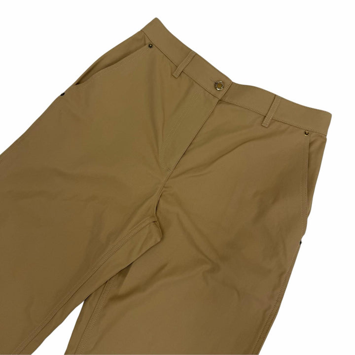 未使用品☆LOUIS VUITTON ルイヴィトン 24AW コットン100％ ロゴボタン ワイドパンツ ベージュ IT 40 イタリア製 正規品 レディース