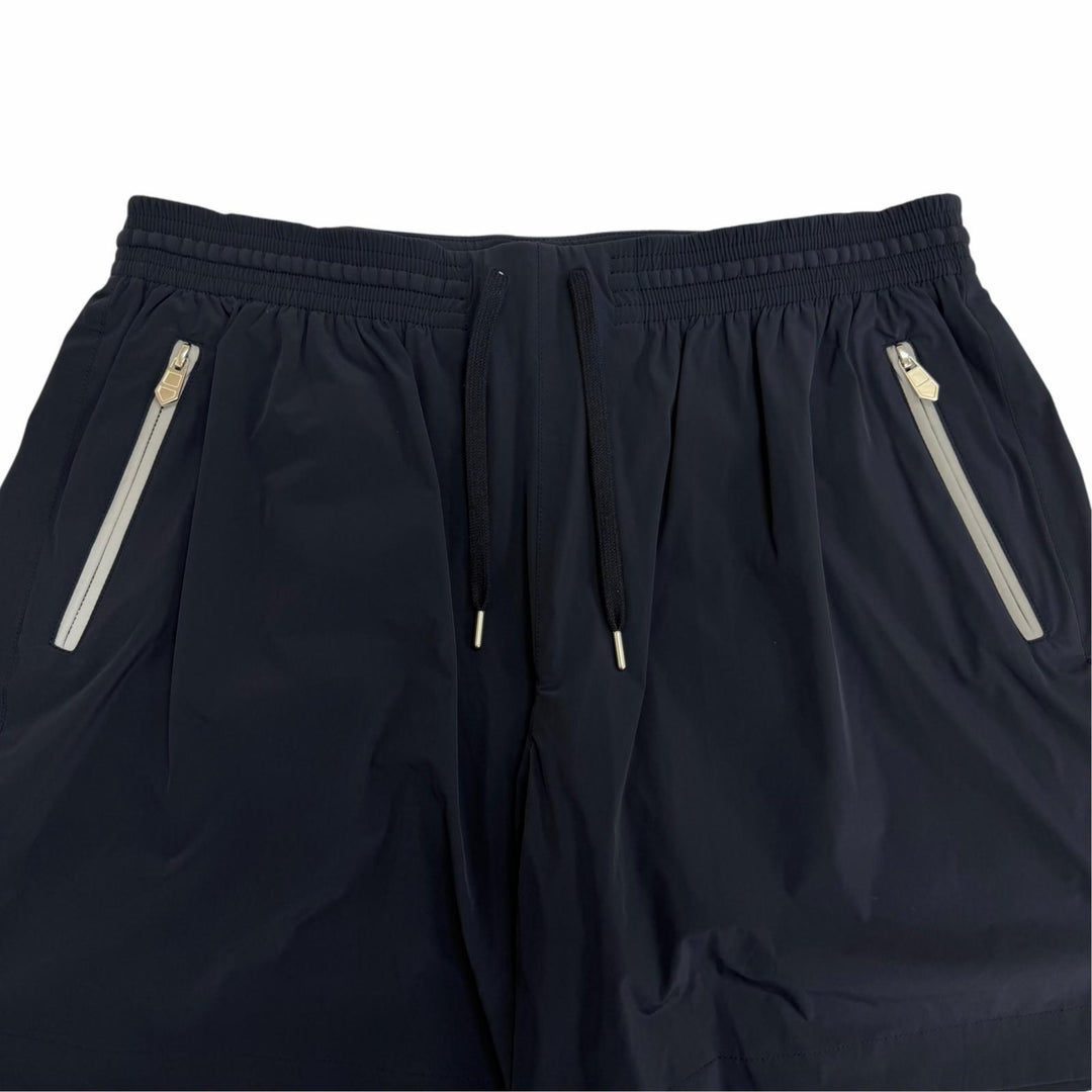 極美品□HERMES エルメス Hロゴジップ スイムショーツ ショートパンツ 水着 ネイビー IT 44 イタリア製 メンズ オススメ