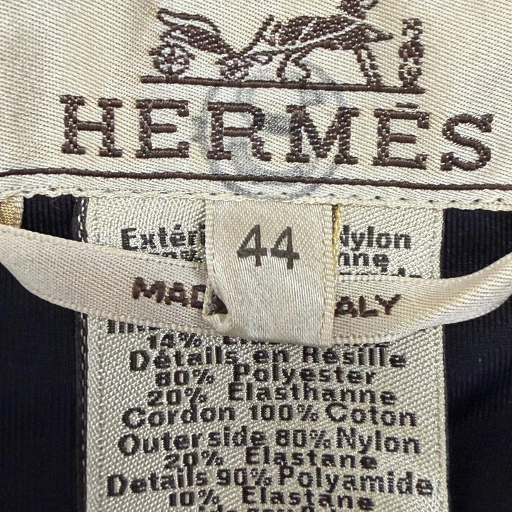 極美品□HERMES エルメス Hロゴジップ スイムショーツ ショートパンツ 水着 ネイビー IT 44 イタリア製 メンズ オススメ