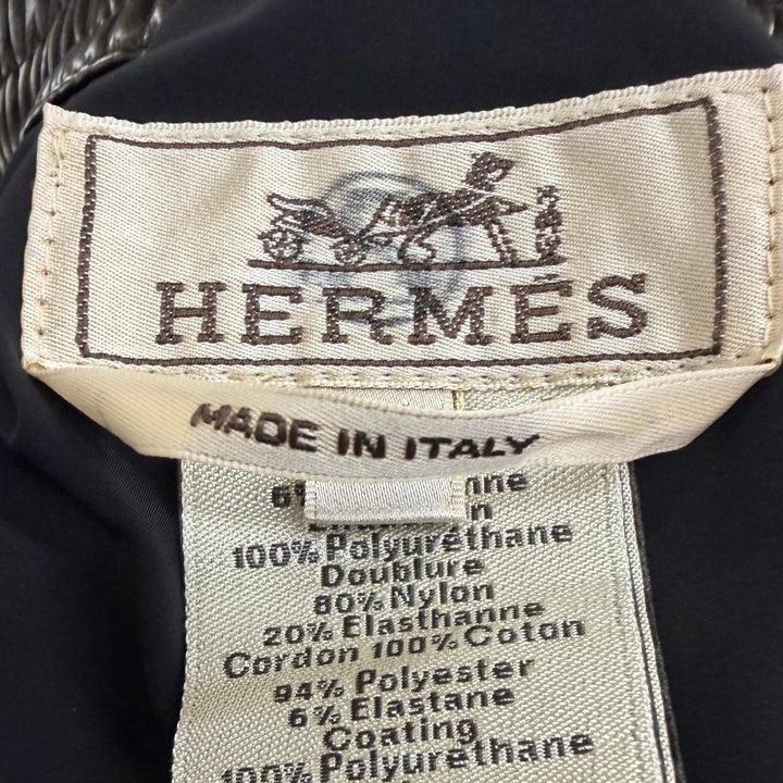 極美品□HERMES エルメス セリエボタン クルードセル トラックパンツ ジョガーパンツ ブラウン(光沢) IT 44 イタリア製 メンズオススメ