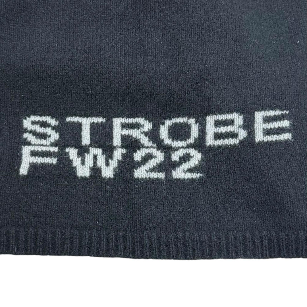 極美品★Rick Owens リックオウエンス RR02B2671-WSBRS カシミヤ ウール混 英字デザイン 長袖 ニット ワンピース ブラック M イタリア製