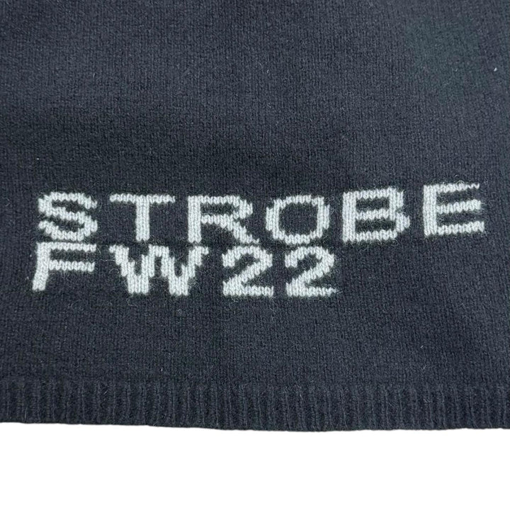極美品★Rick Owens リックオウエンス RR02B2671-WSBRS カシミヤ ウール混 英字デザイン 長袖 ニット ワンピース ブラック M イタリア製