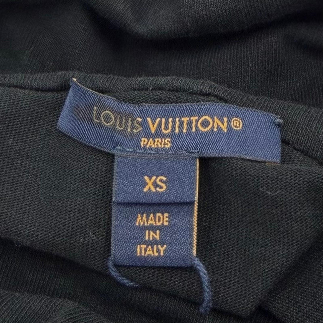 未使用品☆LOUIS VUITTON ルイヴィトン 24AW コットン100％ タートルネック ノースリーブ ワンピース ネイビー XS イタリア製 正規品