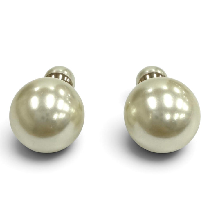 美品★Christian Dior クリスチャンディオール Dior Tribales ピアス エコパール アクセサリー アイボリー レディース 保存袋付き