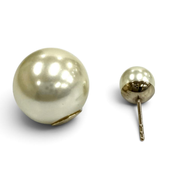 美品★Christian Dior クリスチャンディオール Dior Tribales ピアス エコパール アクセサリー アイボリー レディース 保存袋付き