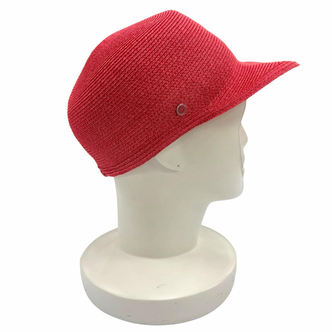 未使用品☆HERMES エルメス EMMA エマ ゼラニウム/ローズ/オレンジ セリエ金具 麦わら帽子 ハット 58 イタリア製 正規品 レディース