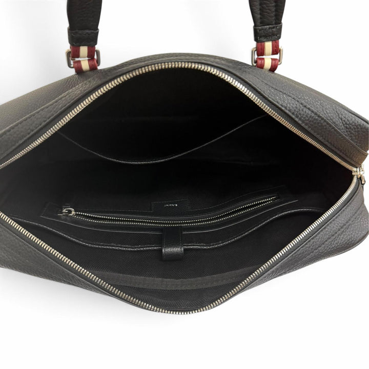 極美品□BALLY バリー レザー トレインスポッティング 2WAY ショルダーバッグ ブリーフケース ビジネスバッグ ブラック メンズ