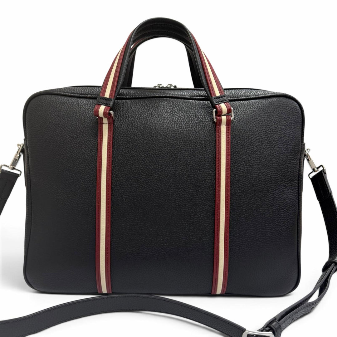 極美品□BALLY バリー レザー トレインスポッティング 2WAY ショルダーバッグ ブリーフケース ビジネスバッグ ブラック メンズ