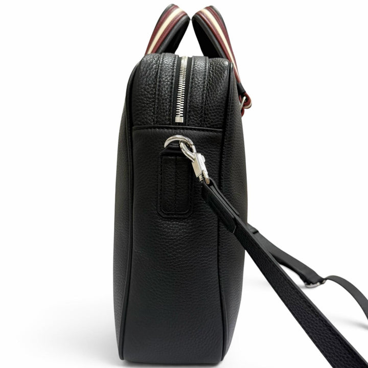 極美品□BALLY バリー レザー トレインスポッティング 2WAY ショルダーバッグ ブリーフケース ビジネスバッグ ブラック メンズ
