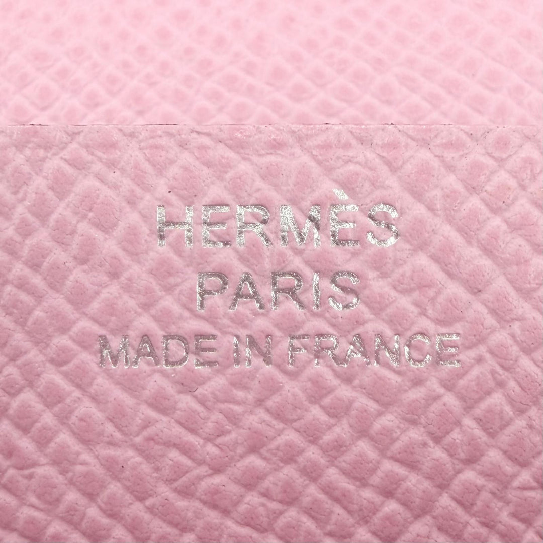 極美品☆HERMES エルメス ベアンスフレ ヴェルソ ヴォーエプソン チャイ モーヴシルベストル シルバー金具 長財布 U刻印 仏製 箱付