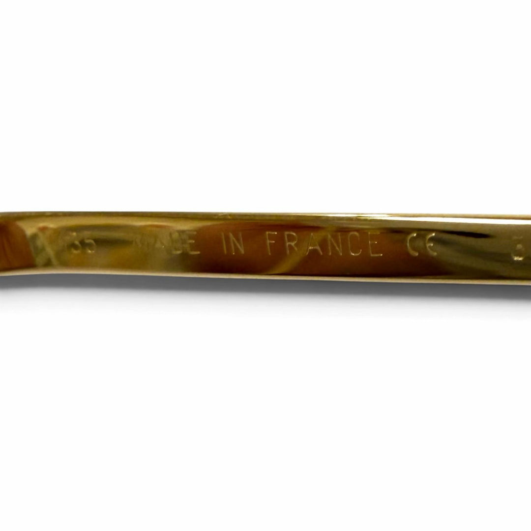 美品★Cartier カルティエ トリニティ ゴールドフレーム メガネ 眼鏡 アイウェア ゴールド ブラウン 49□19 135 度入り フランス製