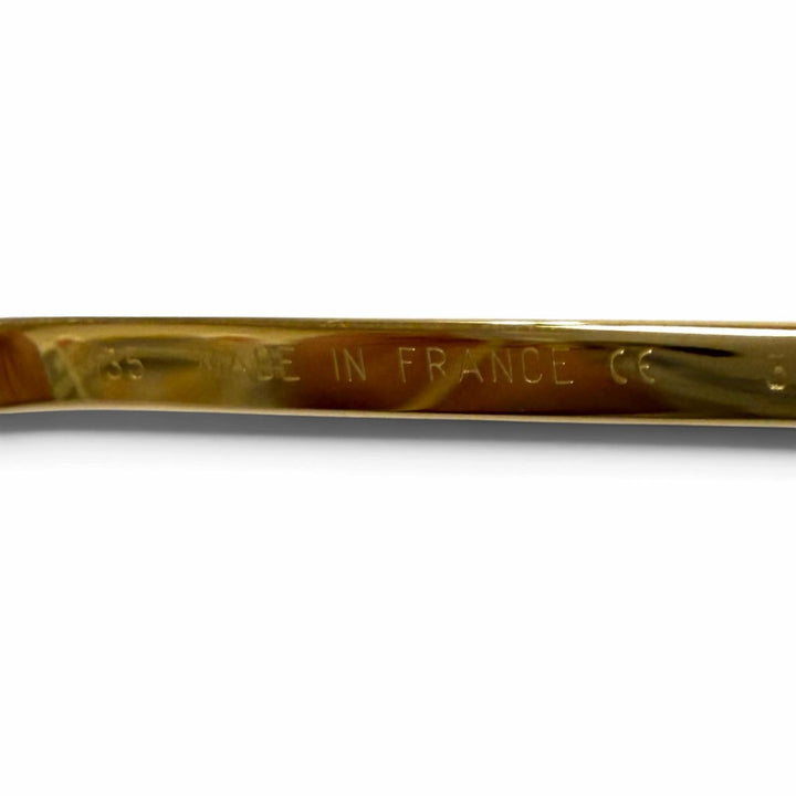 美品★Cartier カルティエ トリニティ ゴールドフレーム メガネ 眼鏡 アイウェア ゴールド ブラウン 49□19 135 度入り フランス製