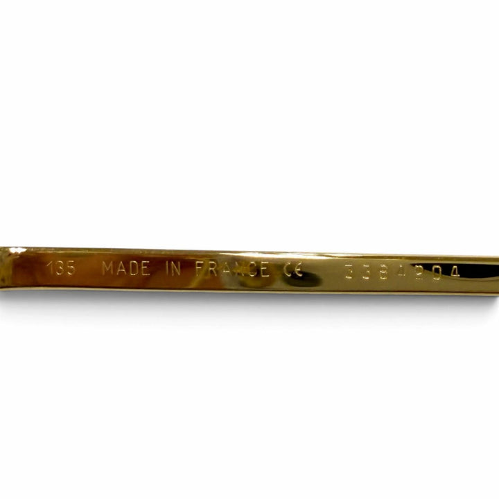美品★Cartier カルティエ トリニティ ゴールドフレーム メガネ 眼鏡 アイウェア ゴールド ブラウン 49□19 135 度入り フランス製