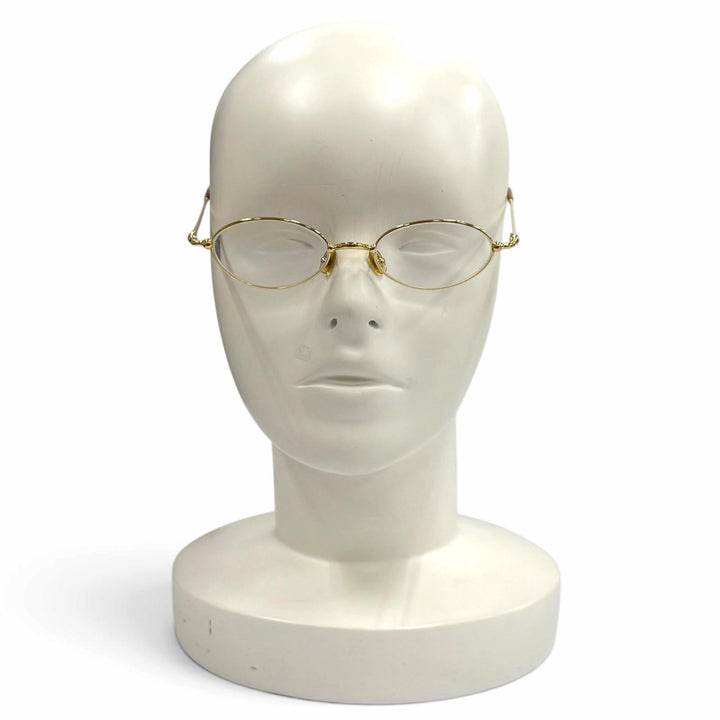 美品★Cartier カルティエ トリニティ ゴールドフレーム メガネ 眼鏡 アイウェア ゴールド ブラウン 49□19 135 度入り フランス製