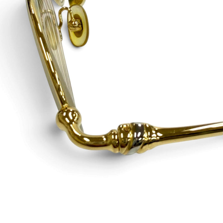 美品★Cartier カルティエ トリニティ ゴールドフレーム メガネ 眼鏡 アイウェア ゴールド ブラウン 49□19 135 度入り フランス製