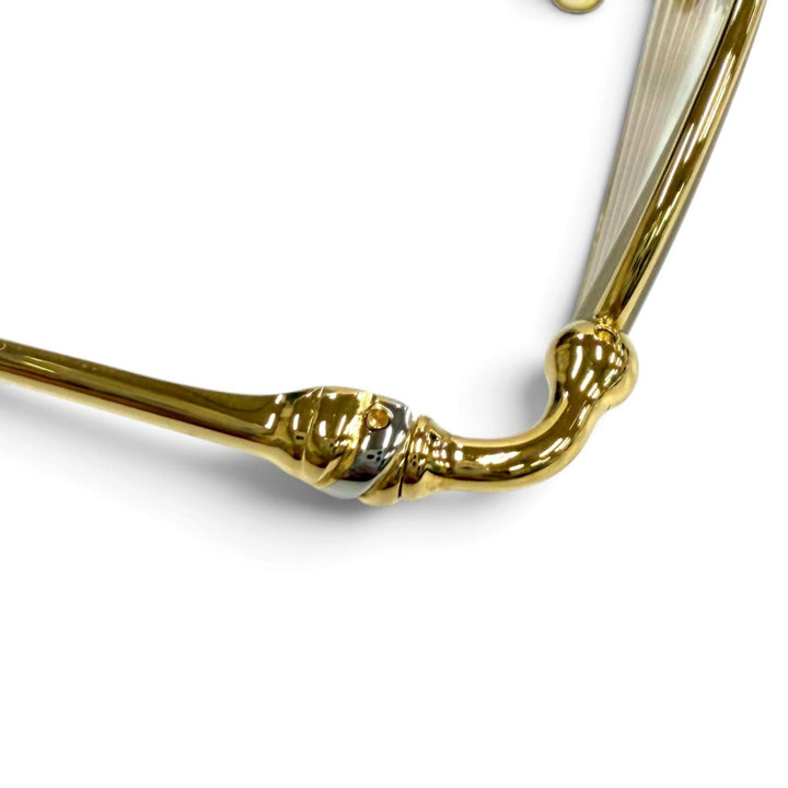 美品★Cartier カルティエ トリニティ ゴールドフレーム メガネ 眼鏡 アイウェア ゴールド ブラウン 49□19 135 度入り フランス製