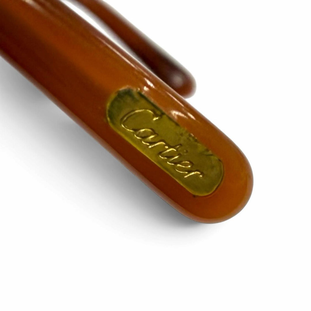 美品★Cartier カルティエ トリニティ ゴールドフレーム メガネ 眼鏡 アイウェア ゴールド ブラウン 49□19 135 度入り フランス製
