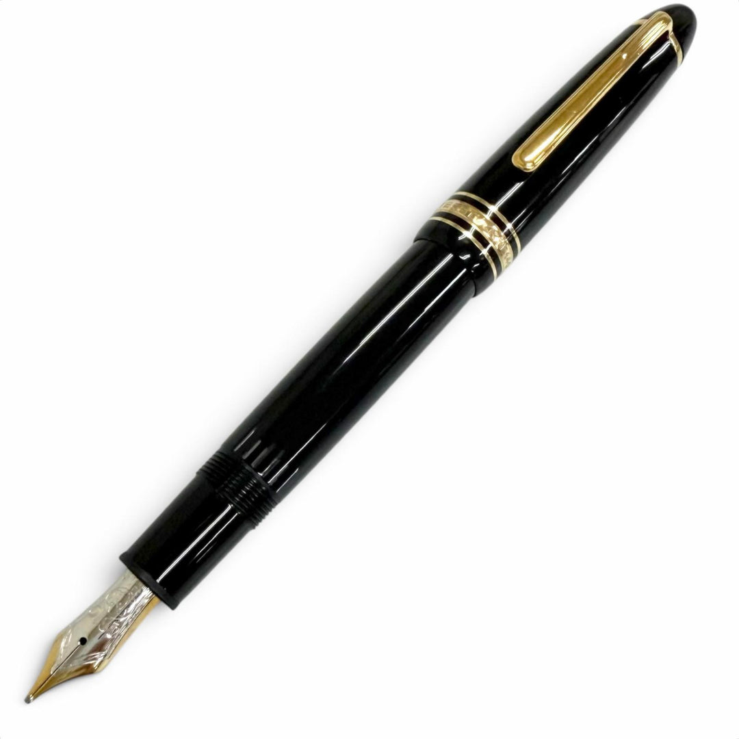 美品□MONTBLANC モンブラン マイスターシュテュック ル・グラン 146 ペン先14K キャップ式 万年筆 ブラック ゴールド 西ドイツ製 メンズ