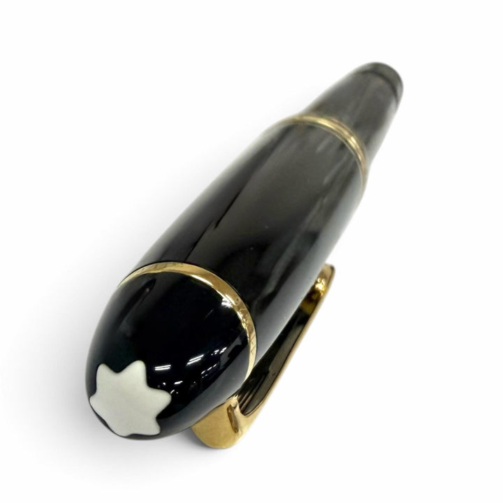 美品□MONTBLANC モンブラン マイスターシュテュック ル・グラン 146 ペン先14K キャップ式 万年筆 ブラック ゴールド 西ドイツ製 メンズ