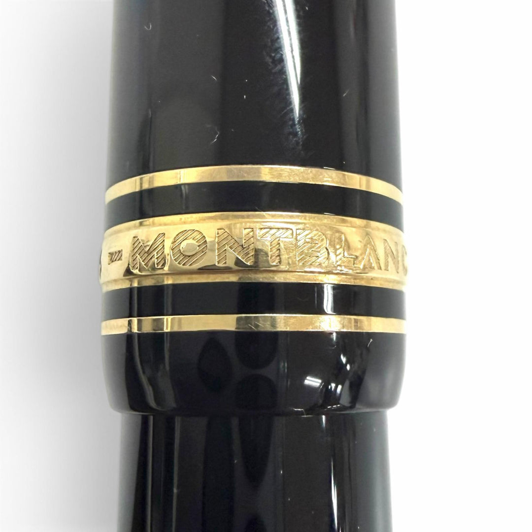 美品□MONTBLANC モンブラン マイスターシュテュック ル・グラン 146 ペン先14K キャップ式 万年筆 ブラック ゴールド 西ドイツ製 メンズ