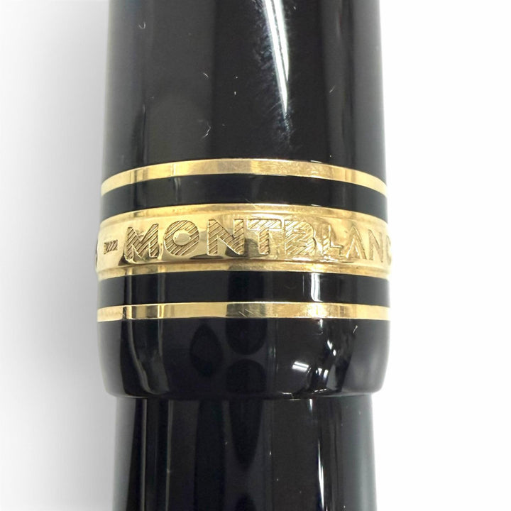 美品□MONTBLANC モンブラン マイスターシュテュック ル・グラン 146 ペン先14K キャップ式 万年筆 ブラック ゴールド 西ドイツ製 メンズ