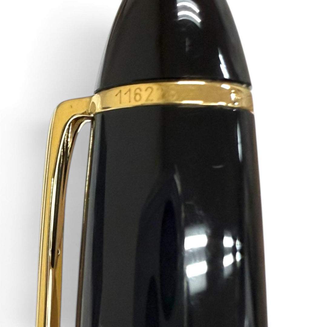 美品□MONTBLANC モンブラン マイスターシュテュック ル・グラン 146 ペン先14K キャップ式 万年筆 ブラック ゴールド 西ドイツ製 メンズ