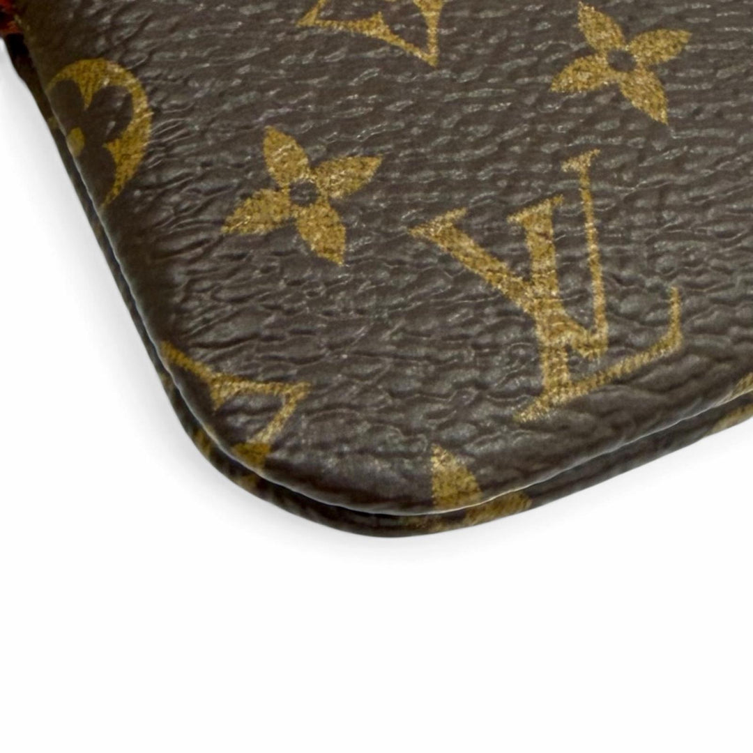 極美品★LOUIS VUITTON ルイヴィトン M26898 フォン ホルダー モノグラムキャンバス LVロゴ金具 ファスナーポーチ付 箱・保存袋付