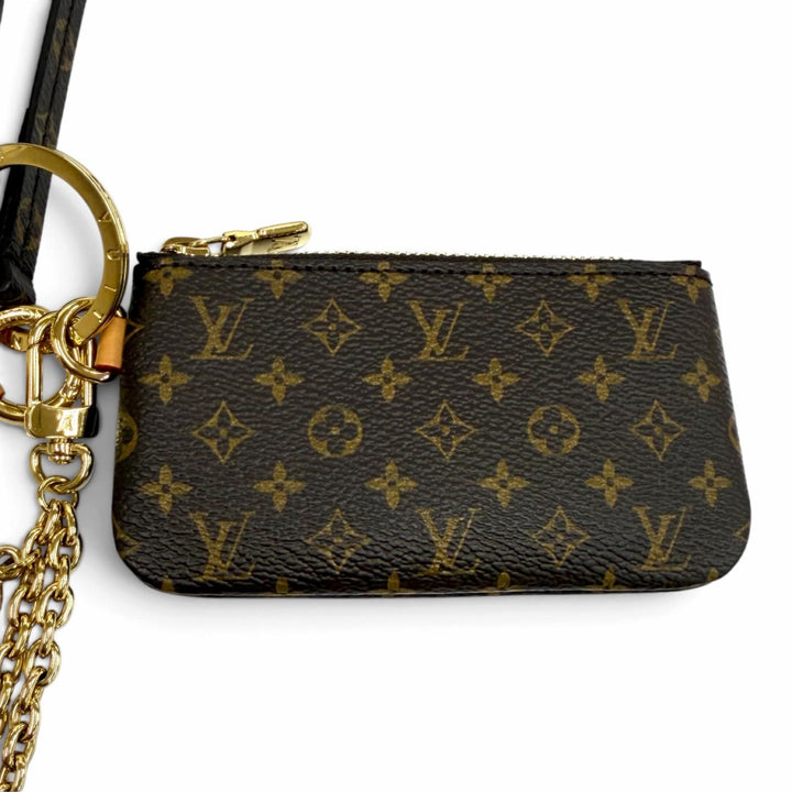 極美品★LOUIS VUITTON ルイヴィトン M26898 フォン ホルダー モノグラムキャンバス LVロゴ金具 ファスナーポーチ付 箱・保存袋付