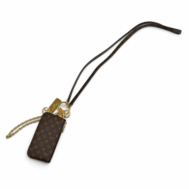 極美品★LOUIS VUITTON ルイヴィトン M26898 フォン ホルダー モノグラムキャンバス LVロゴ金具 ファスナーポーチ付 箱・保存袋付