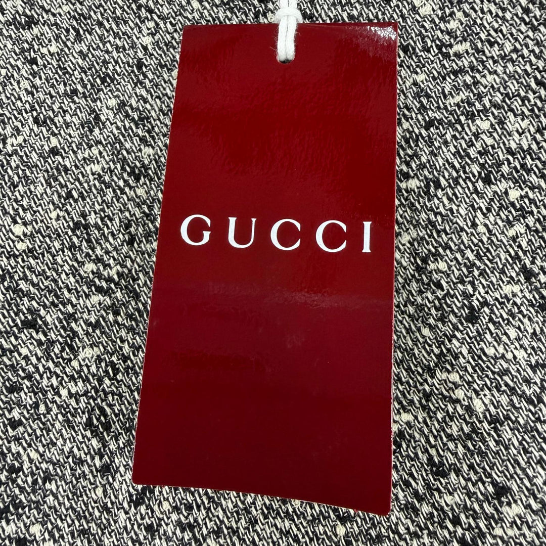 未使用品☆GUCCI グッチ 25AW 846316 サイドスリット ツイードスカート タイトスカート ブラック ホワイト 40 イタリア製 正規品